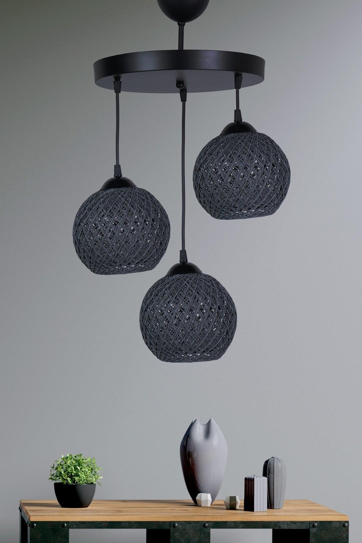 Crayon 3-Piece Chandelier Gray Hsra-44 - Swordslife