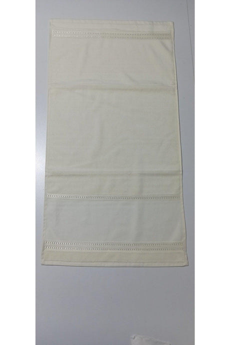 Cream Colored, Embroidered, Cotton Towel - Swordslife