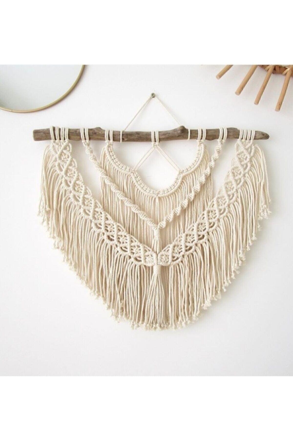 Cream Macrame Wall Ornament - Swordslife