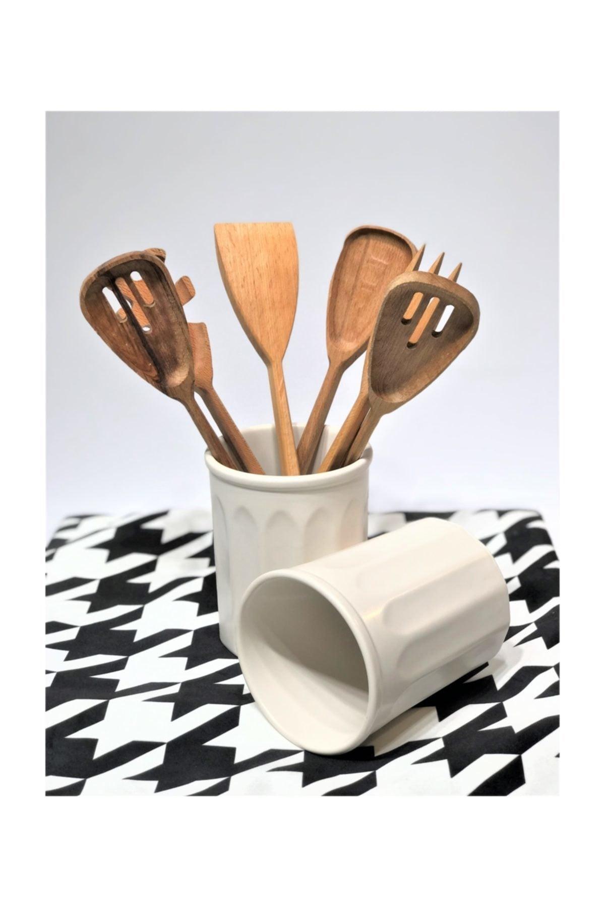 Cutlery Vertical Matt Cream Ceramic 14 cm. - Swordslife