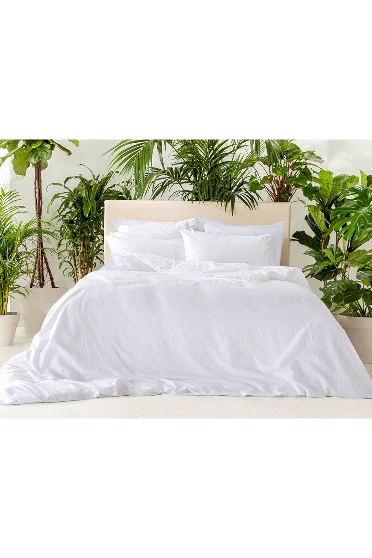 Crystal Silky Twill Double Duvet Cover Set 200x220 Cm White - Swordslife