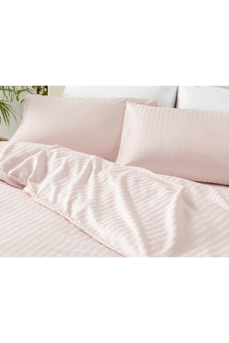 Crystal Silky Twill Double Duvet Cover Set 200x220 cm Pink - Swordslife