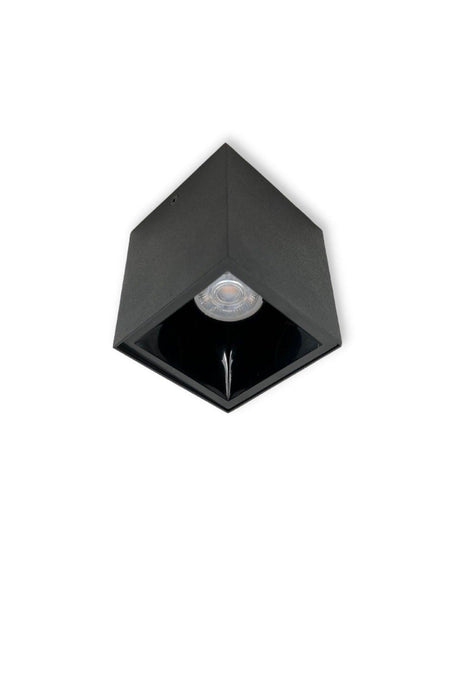 Cube Surface Mounted Black Case Aluminum Body Gu-10 Socket Led Spot 3000k Daylight Bulb Included - Swordslife