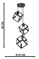 Cube 3rd Black Chandelier - Swordslife