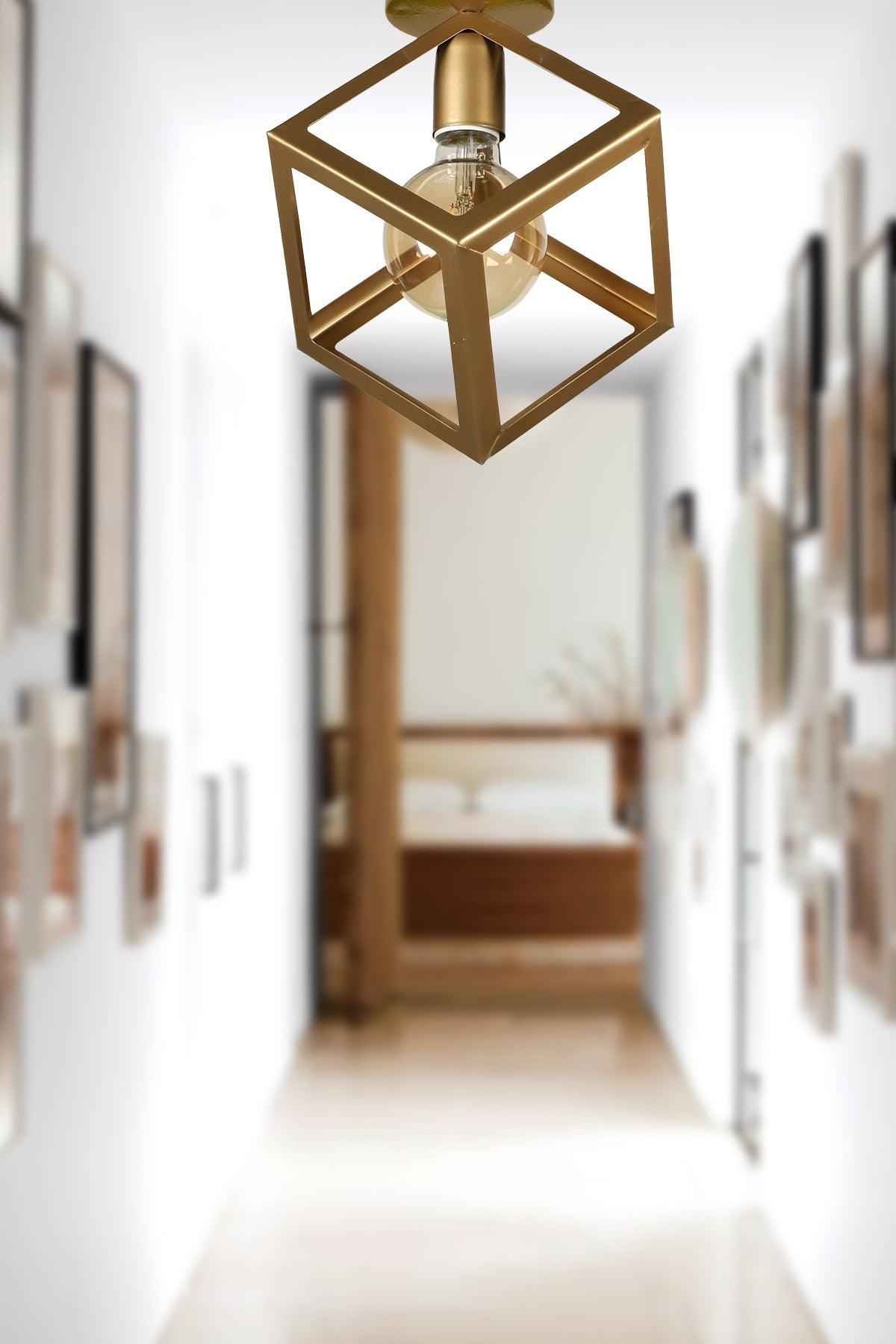 Cube Single Tumbled Ceiling Mount Chandelier - Swordslife