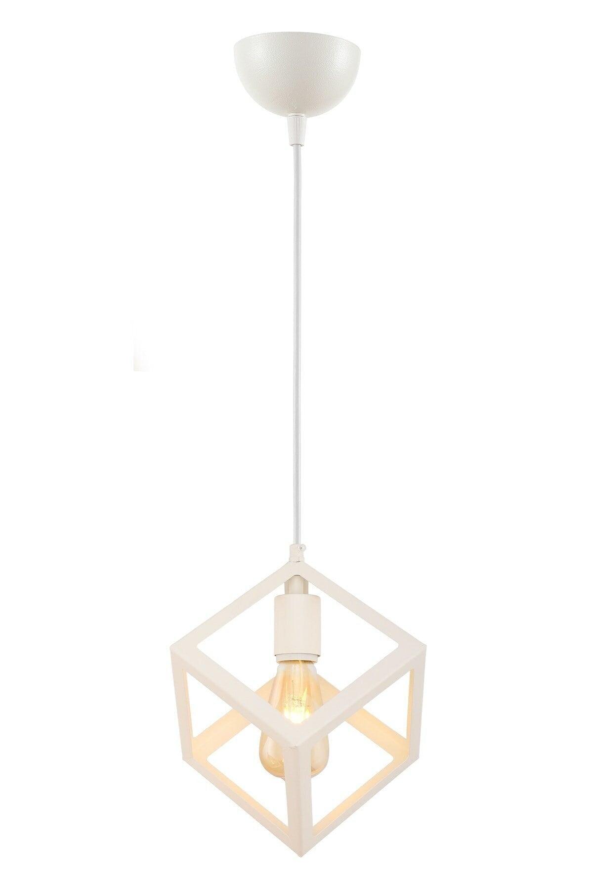 Cube Single White Chandelier - Swordslife