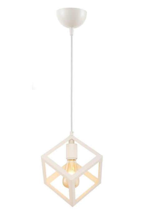 Cube Single White Chandelier - Swordslife