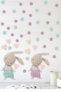 Cute Heart Rabbit Pink & Blue Jumpsuit