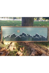 Mountain Wall Art Wood, Wood Wall Art, Modern Farmhouse Decoration, Wall Decor Wood 3d - Swordslife