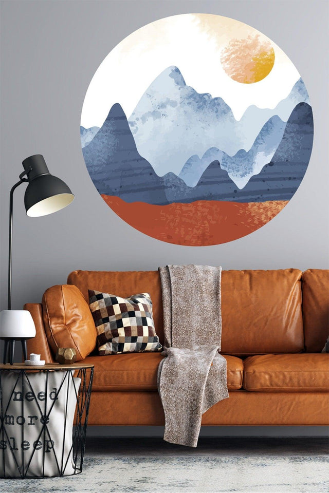 Mountain Themed Wall Sticker 100x100 - Swordslife