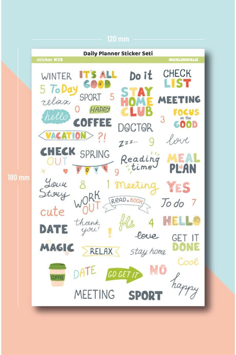 Daily Planner Sticker Set - Agenda