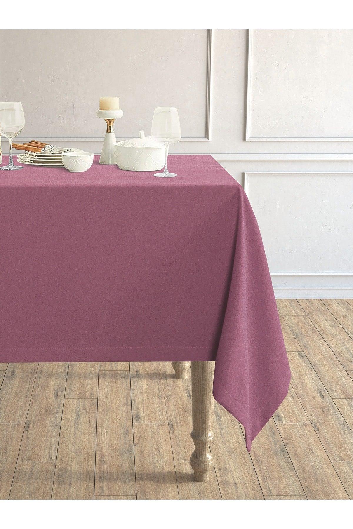 Daily Series Velvet Textured Rose Color Table Cloth - Swordslife