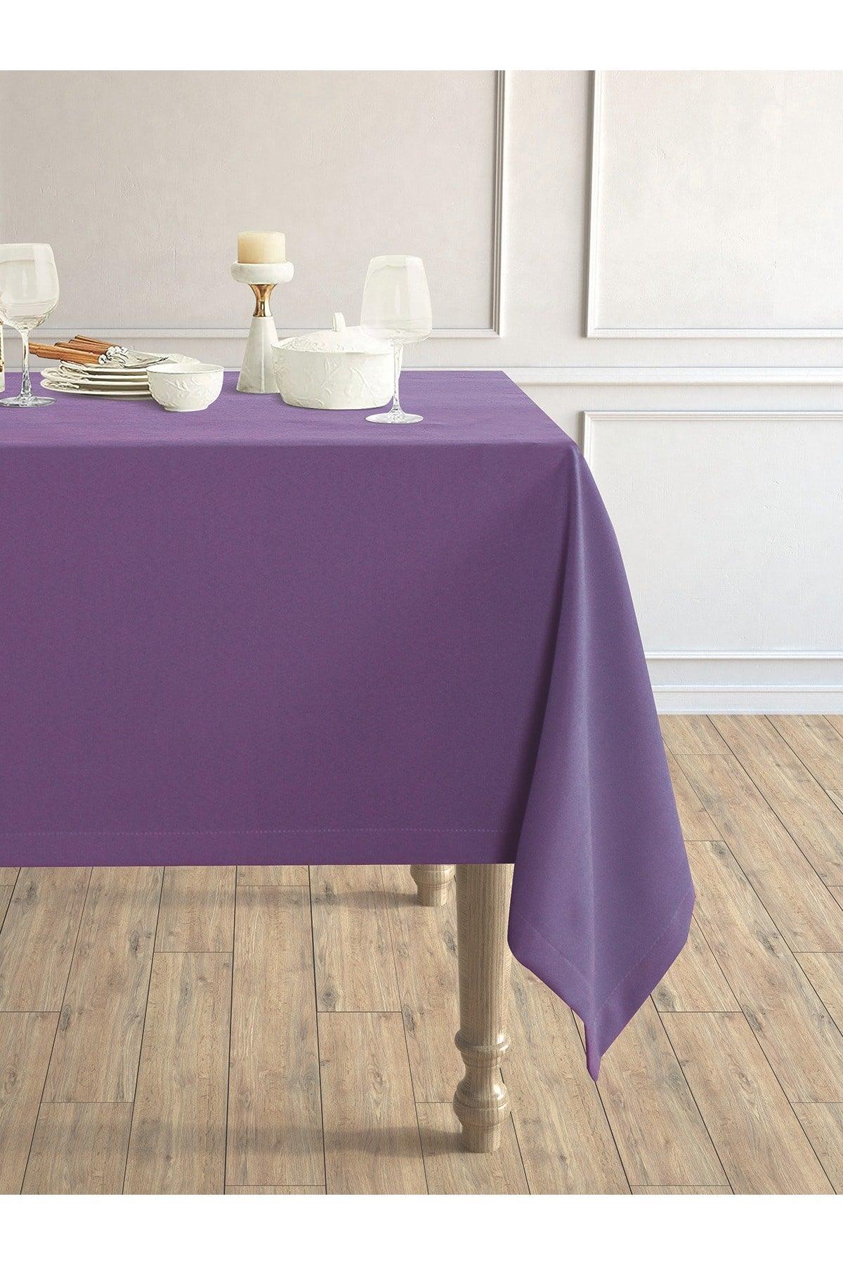 Daily Series Velvet Textured Violet Tablecloth - Swordslife