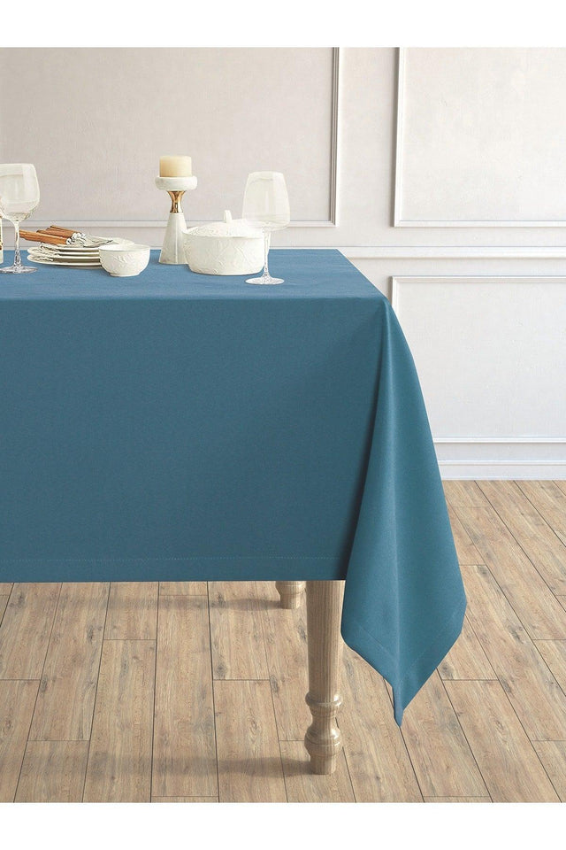 Daily Series Velvet Textured Menthol Colored Table Cloth - Swordslife