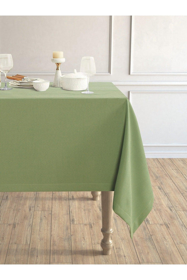 Daily Series Velvet Texture Olive Leaf Color Table Cloth - Swordslife