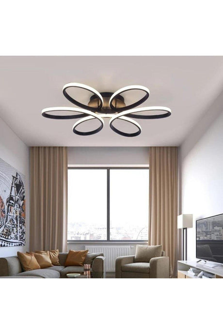 Papatya Modern Design Bedroom - Living Room - Kitchen Black Color Daylight And White Led Chandelier - Swordslife