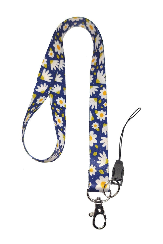 Daisy Pattern Neck Lanyard And Phone Strap