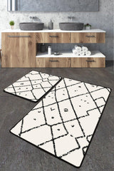 Dalmata Bathroom Carpet Djt Set of 2 Bath Mat Non-Slip Toilet Seat Set - Swordslife