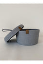 Dark Gray Medium Size Multi-Purpose Basket with Lid, Decorative Basket, Wicker Basket, Cord Rope, Cotton Rope - Swordslife