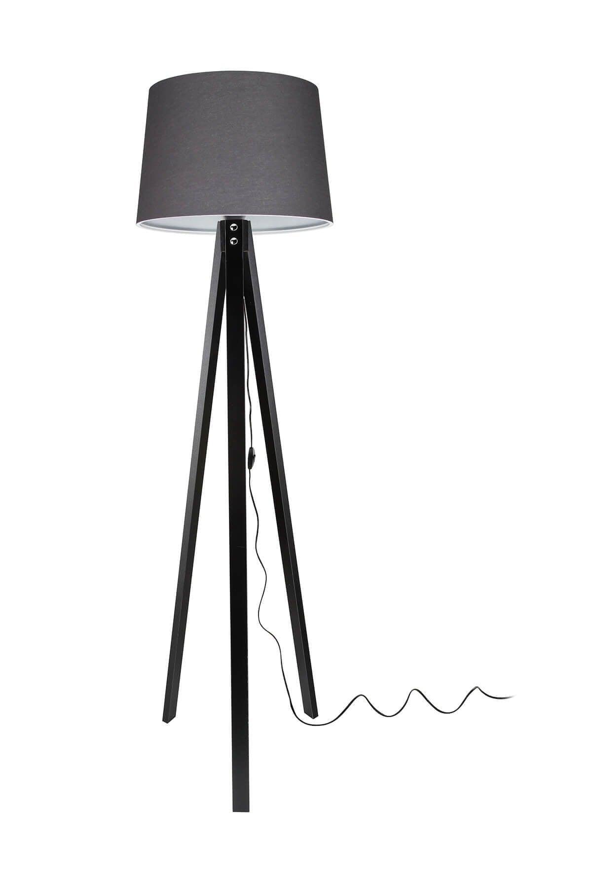 Deco Floor Lamp Black Leg / Smoked Hat - Swordslife