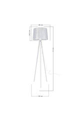 Deco Floor Lamp White Leg / Mesh White Hat - Swordslife