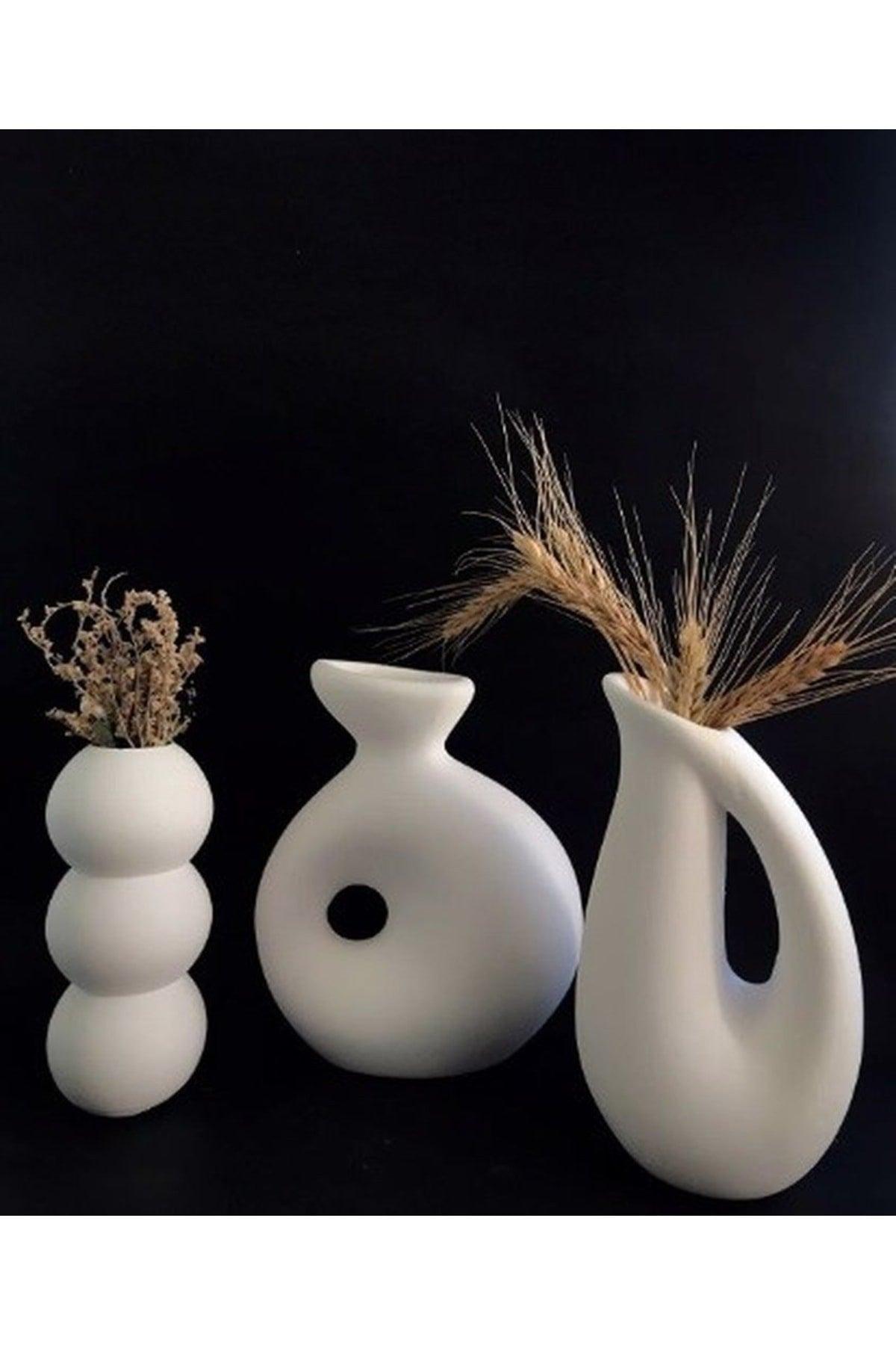 Decorative Almond , Bubble , Delta Vase Set of 3 - Swordslife