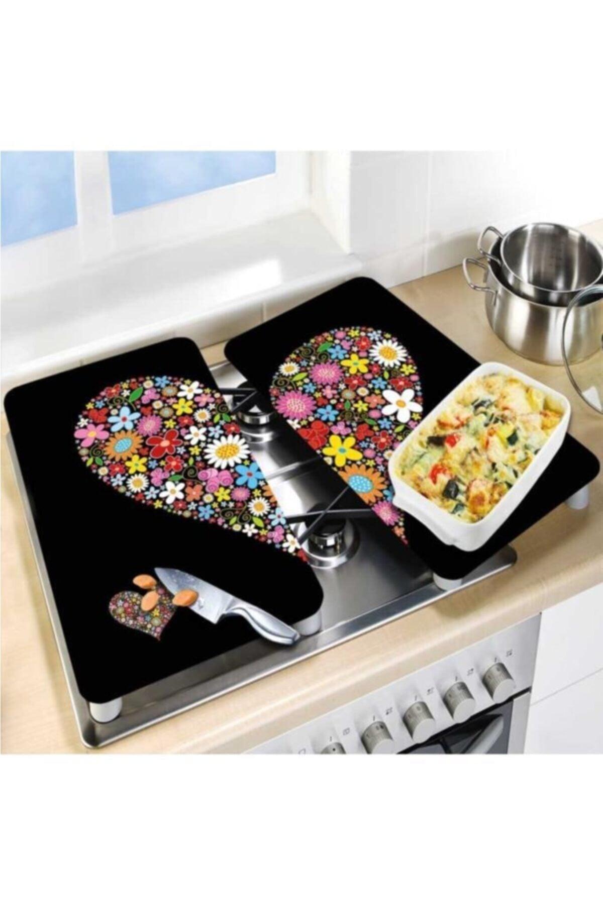 Decorative Glass Stove Protector And Cutting Board