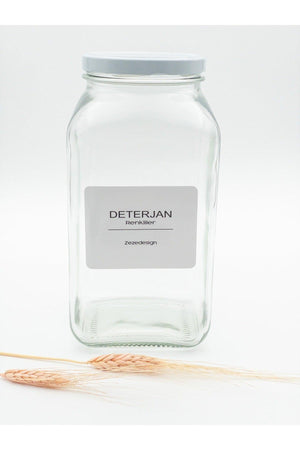 Decorative Glass Jar 3lt(detergent Colors - White Lid) - Swordslife