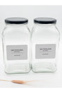 Decorative Glass Jar 3lt(detergent Whites-colours / Black Lid) - Swordslife