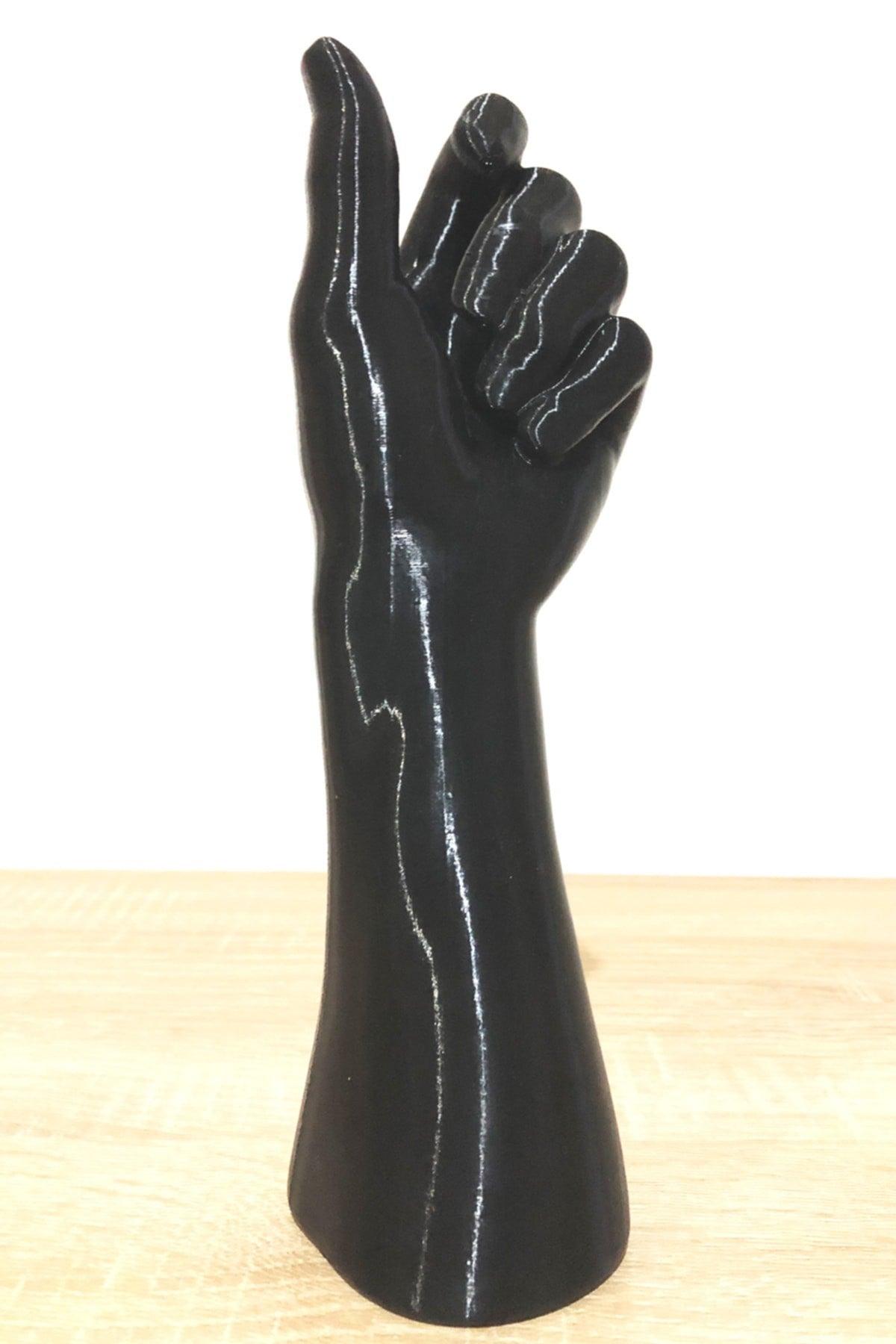 Decorative Hand Vase Unbreakable Plastic -black - Swordslife