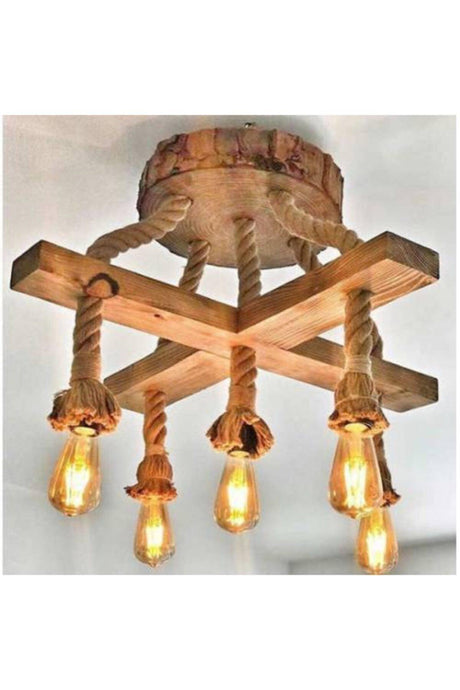 Decorative Handmade Wooden Chandelier - Swordslife
