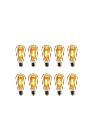 Decorative Led Bulb 10 Pack St64 Amber 4