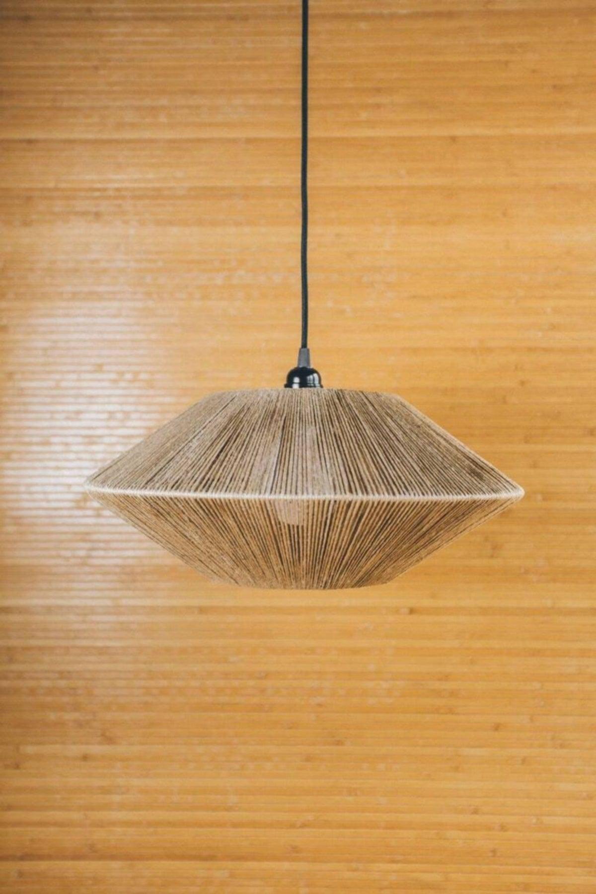 Decorative Lighting Suspension Ufo Chandelier Jute - Swordslife