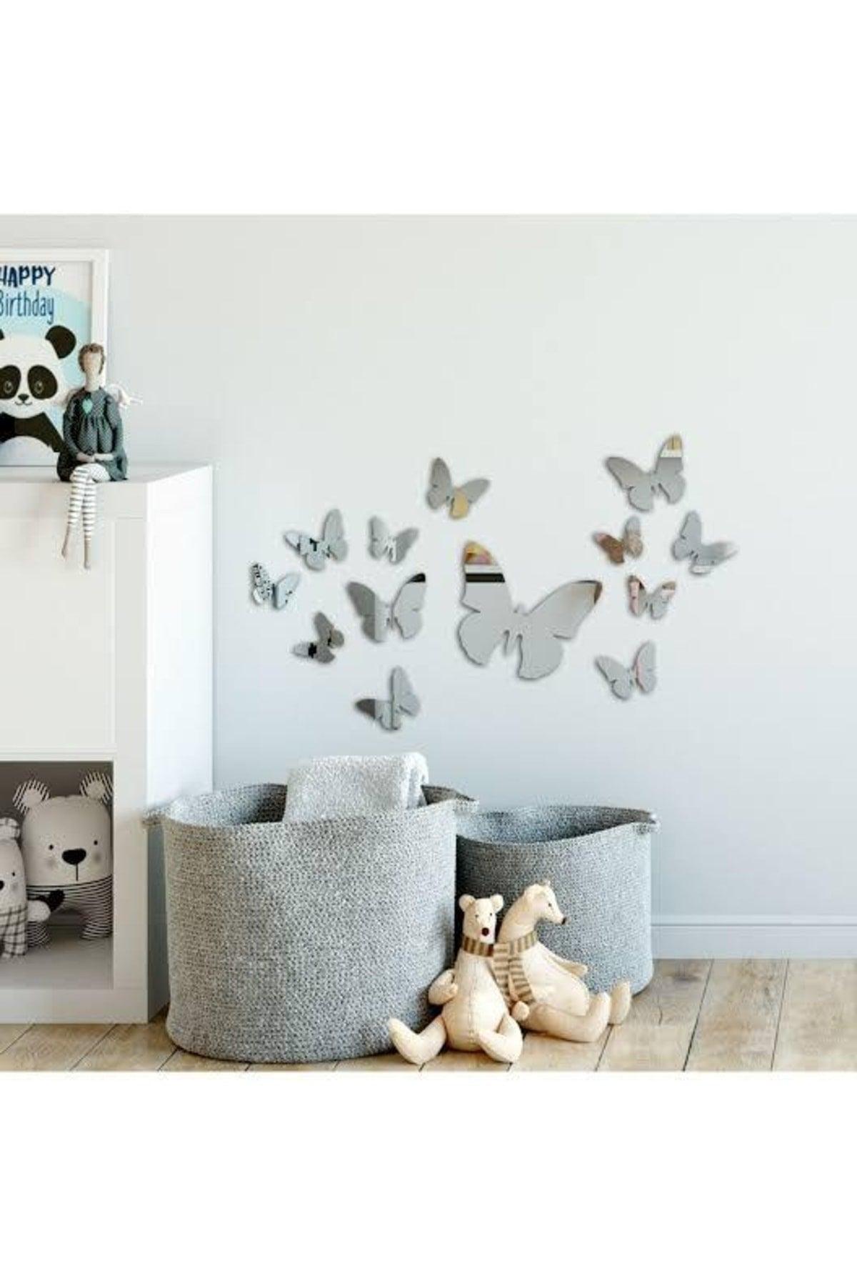 Decorative Mirror Plexiglass Butterfly Wall Decoration (Adhesive) - Swordslife