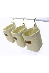 Decorative Multi-Purpose 3 Pcs Beige Jute Basket & Pot - Swordslife
