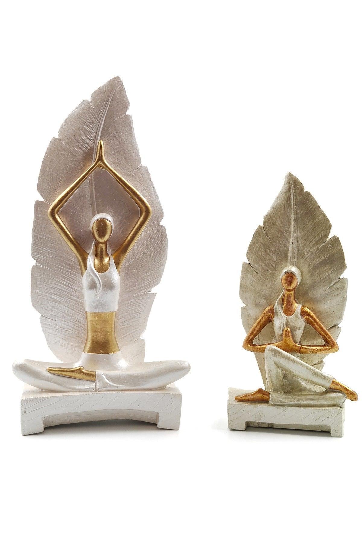 Decorative Object Trinket Woman Doing Yoga Girl Girl Figurine Gift Item ( Large Size ) - White - Swordslife