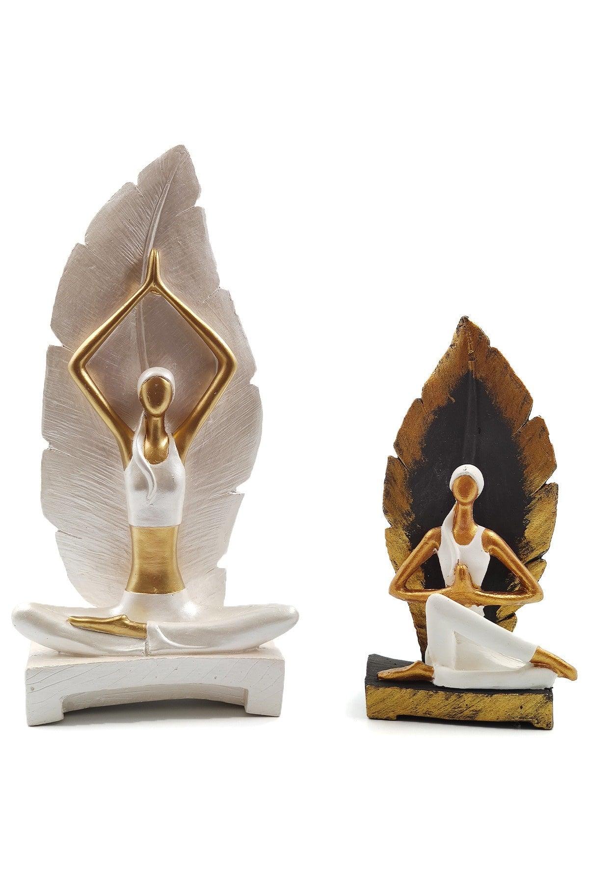 Decorative Object Trinket Woman Doing Yoga Girl Girl Figurine Gift Item ( Large Size ) - White - Swordslife