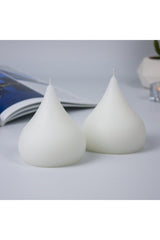 Decorative Pear Candle Set of 2 White - Swordslife