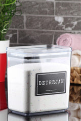 Decorative Rectangle Detergent Storage Box with Vacuum Lid - Swordslife