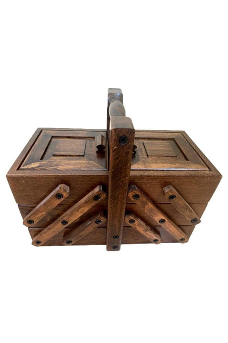 Decorative Sewing And Accessory Box Medium Size Organizer 3 Tiers 5 Eyes Jewelry Box - Swordslife