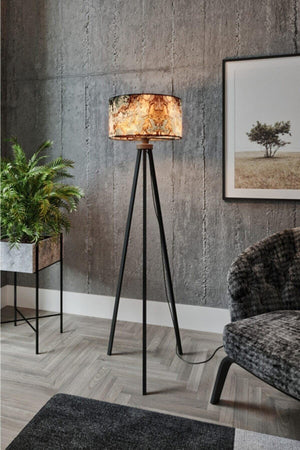 Decorative Tripod Wooden 3 Leg Floor Lamp Mist Color Lampshade - Swordslife