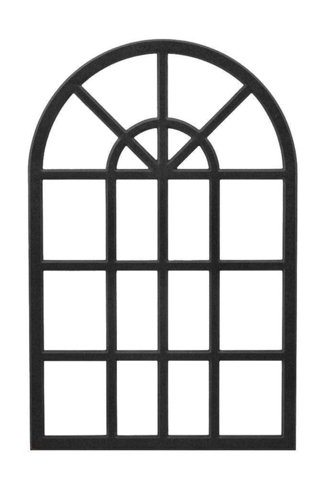 Decorative Wall Frame Matt Black Mdf Indian Window ( 80x50 Cm - Swordslife