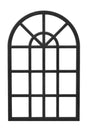 Decorative Wall Frame Matt Black Mdf Indian Window ( 80x50 Cm - Swordslife