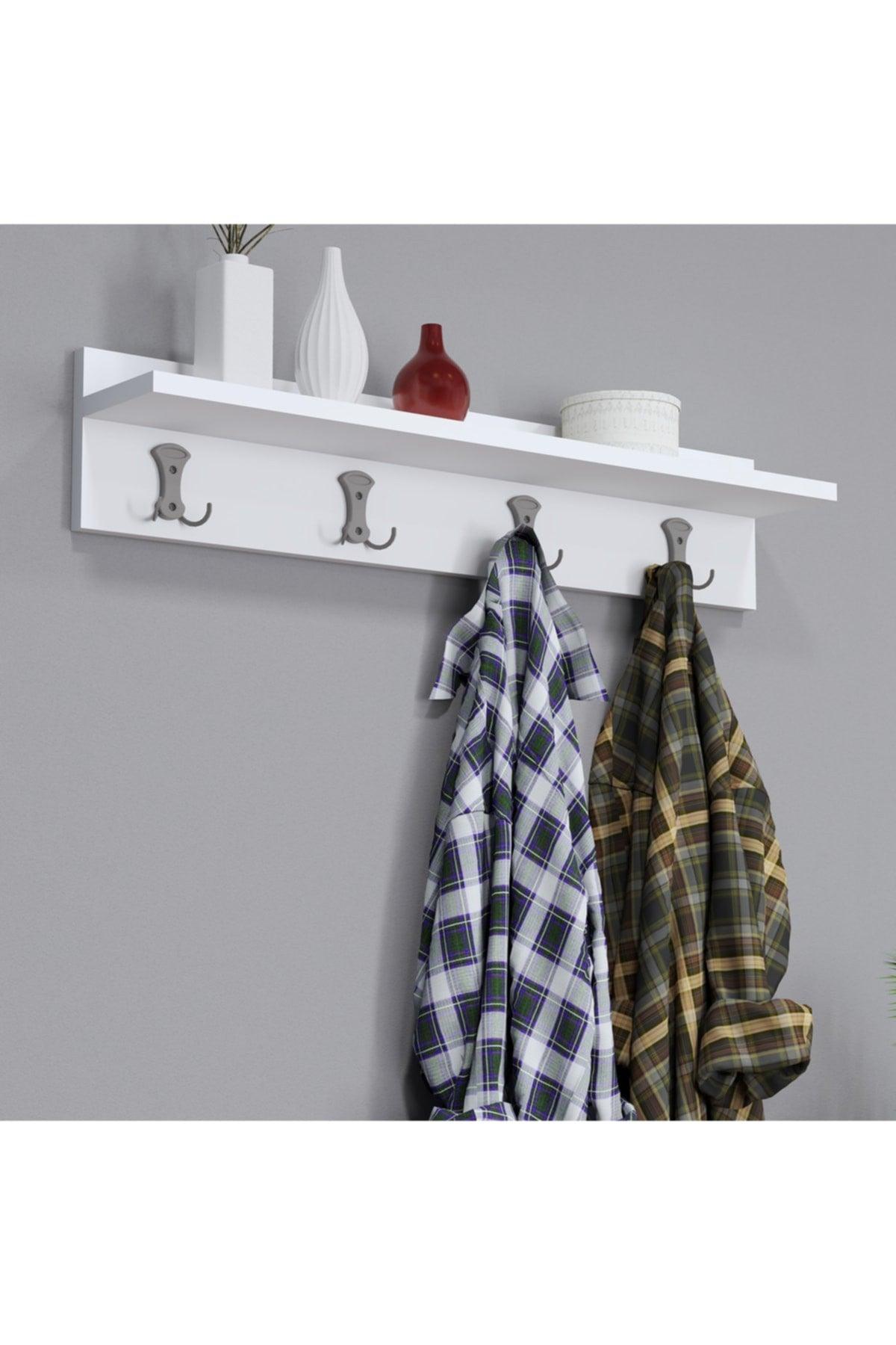 Decorative Wall Hanger Minimal Shelf Hanger 80 Cm White - Swordslife