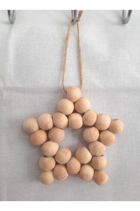 Decorative Wooden Beaded Star 5 Angle, Door Wall Kitchen Baby Room Ornament - Swordslife