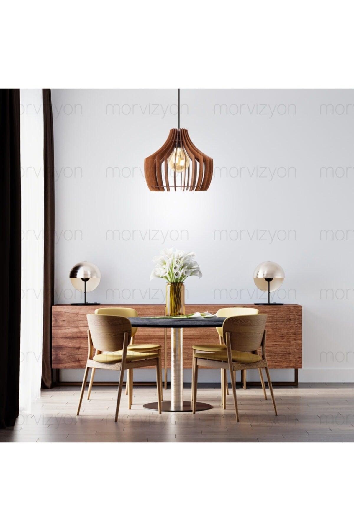 Decorative Wooden Chandelier - M315 Brown - Swordslife