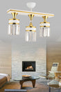 Deep 3 Pieces White Gold Crystal Stone Flap Modern Luxury Chandelier - Swordslife