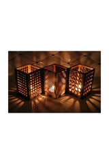 Decorative 3 Wooden Lantern Candle Holder - Swordslife