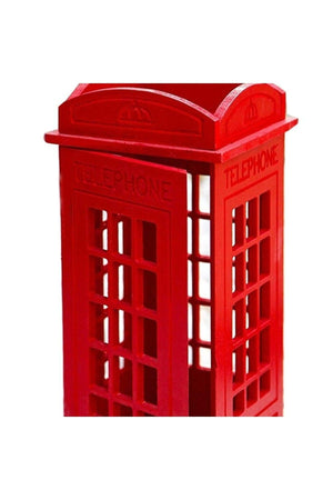Decorative Wooden London Candle Holder Telephone Booth - Swordslife