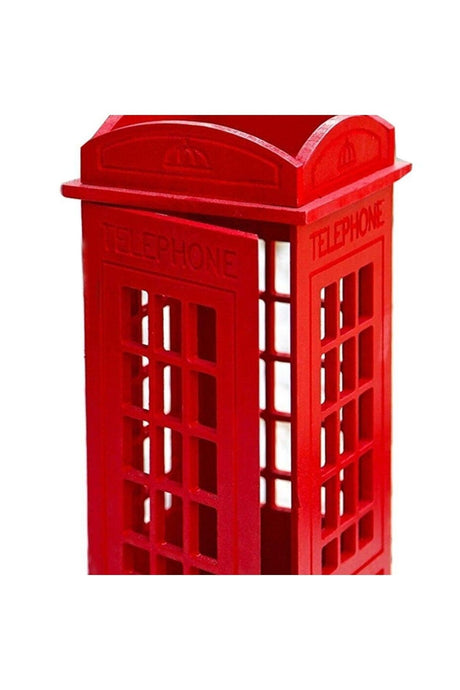 Decorative Wooden London Candle Holder Telephone Booth - Swordslife